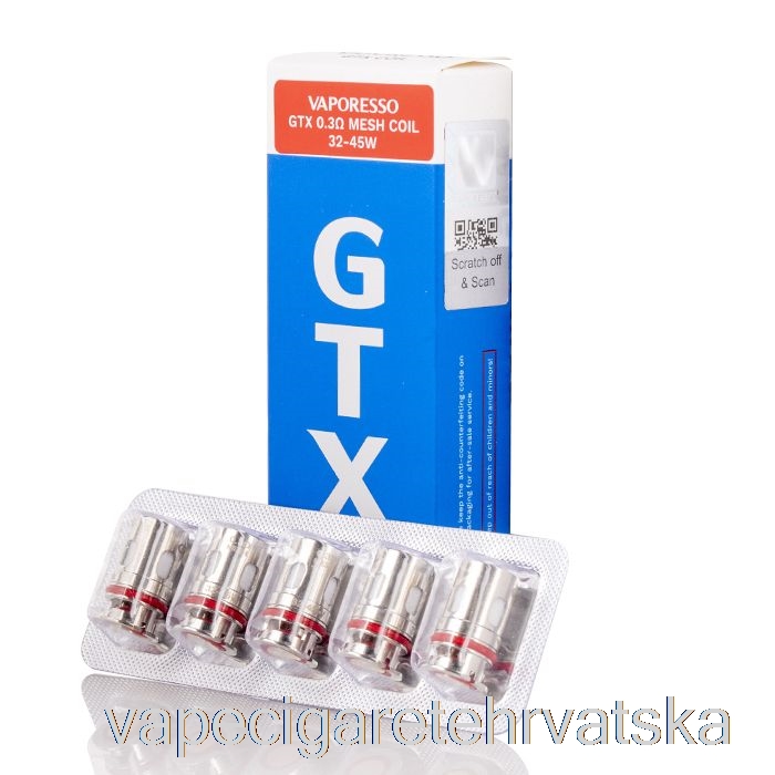 Vape Cigarete Vaporesso Gtx Zamjenske Zavojnice 0,3 Ohm Gtx Mrežaste Zavojnice